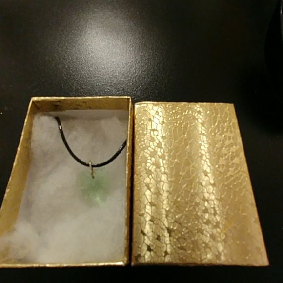 Meadow Green Crystal Heart Necklace - Picture 8 of 8